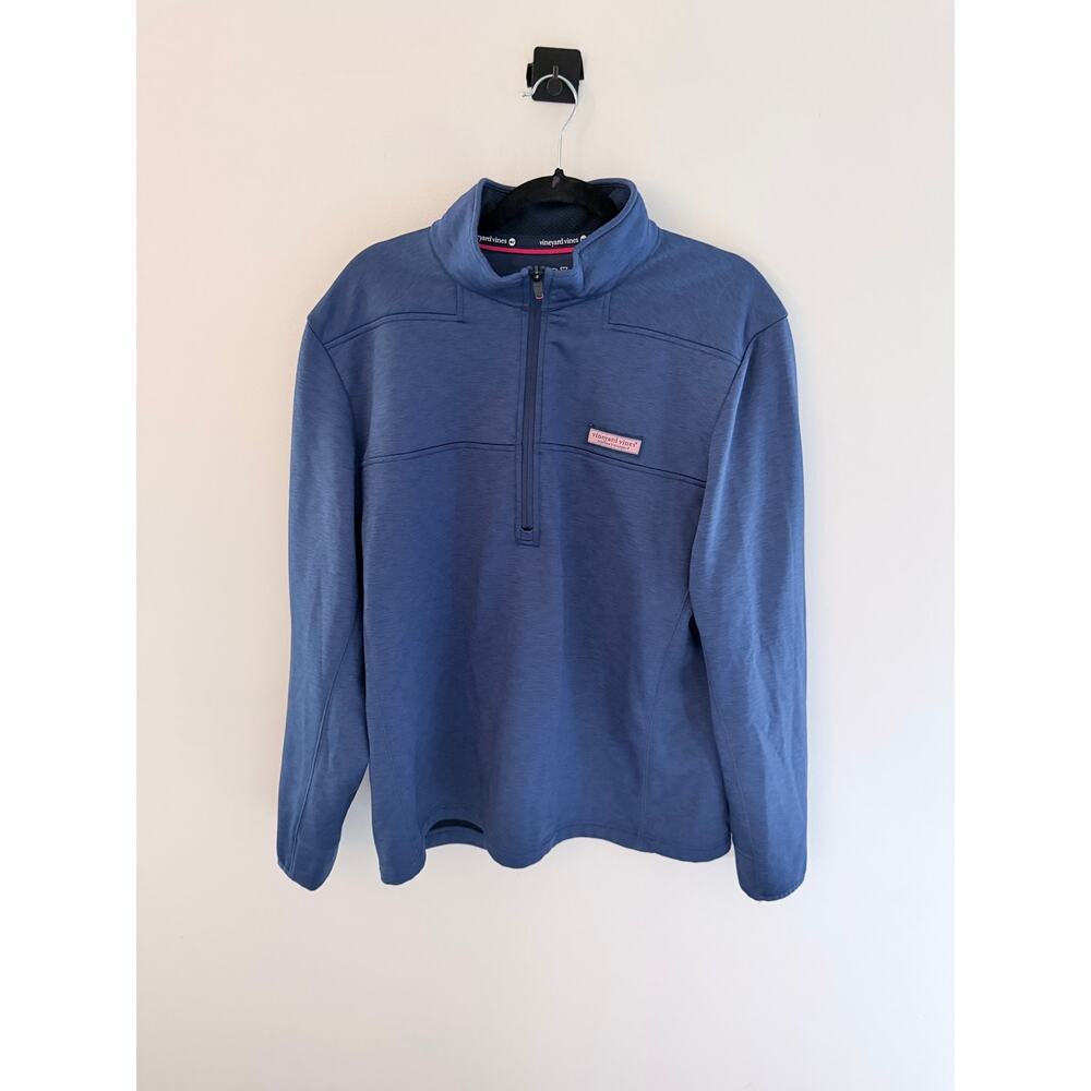 Vineyard Vines Lakeshore Shep Shirt Mens 1/2 Zip Pullover Blue-Size L